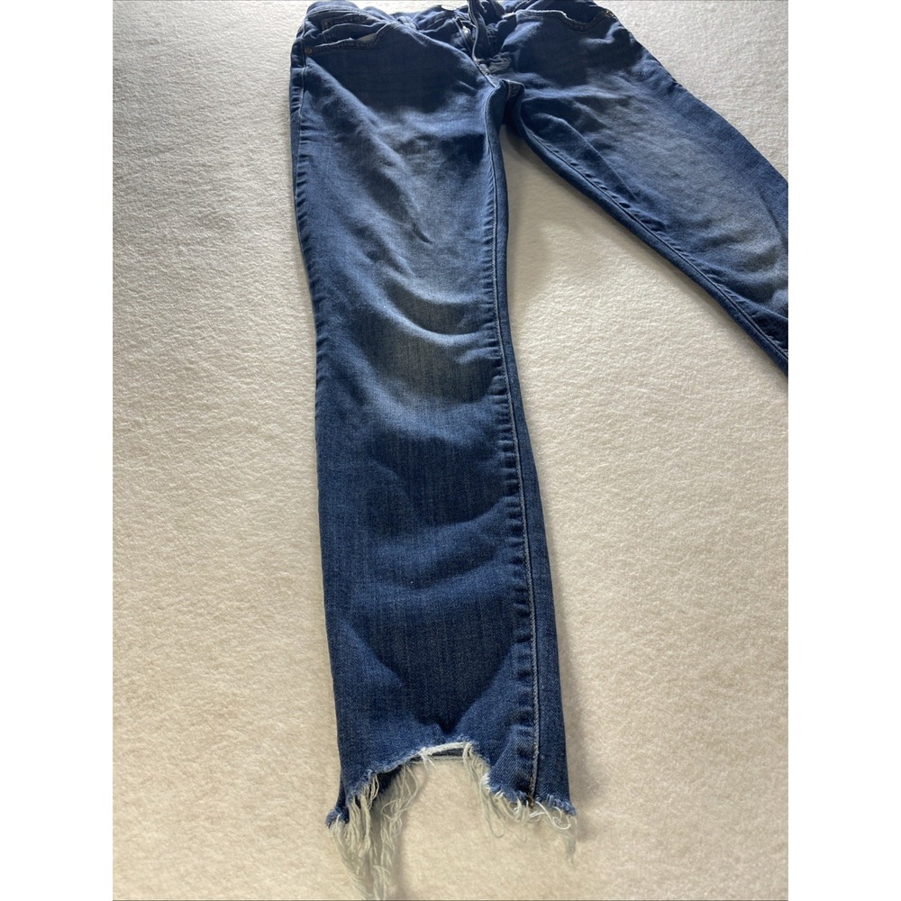 Lucky Brand Jeans Womens 4/27 Blue Distressed Ava Skinny Ankle Stretch Med Denim - Picture 3 of 11